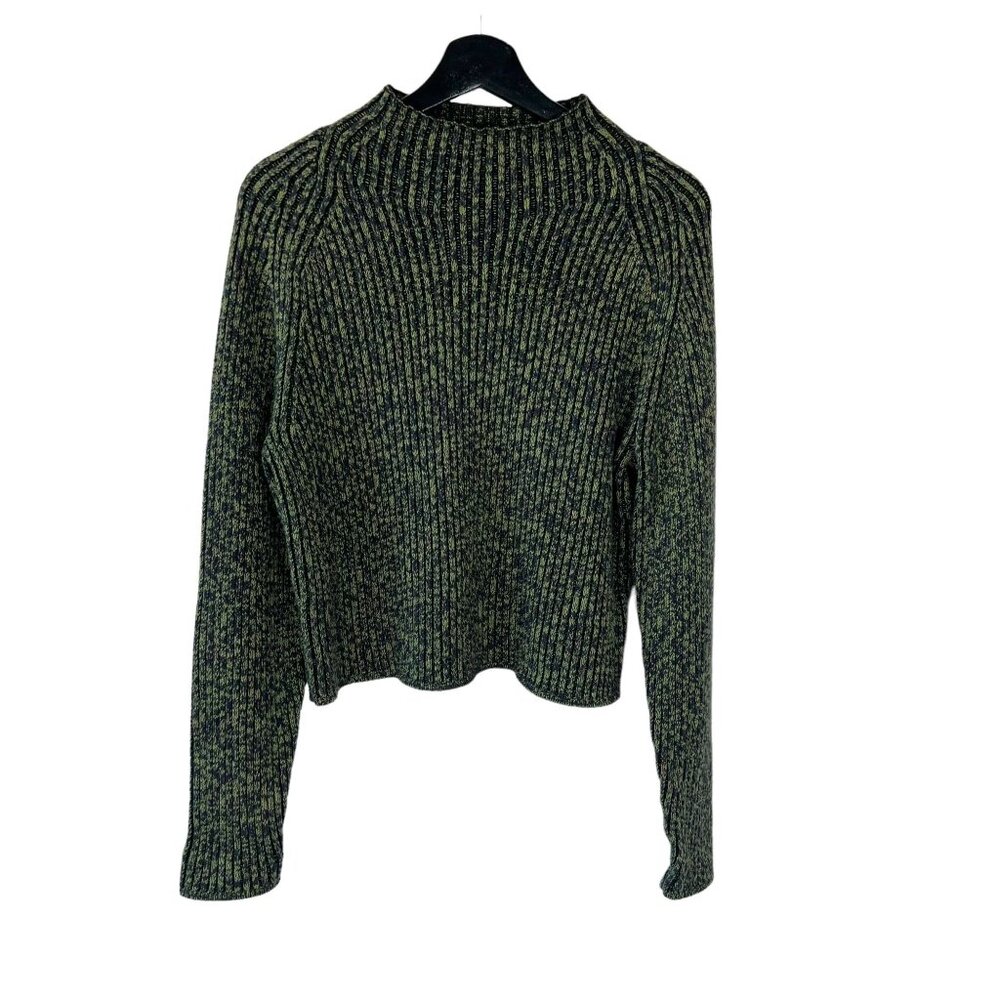 Lululemon Green Black Mock Neck Ribbed Pullover Sweater 8 - Picture 1 of 7